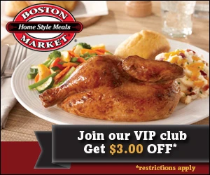 Boston’s Market VIP Club, Get $3 Off Coupon!