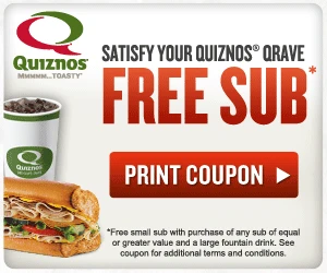New Quiznos Printable Coupons!