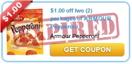 $1.00 off two (2) packages of ARMOUR Pepperoni