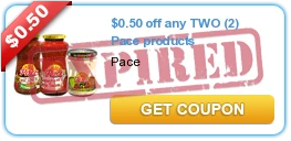 $0.50 off any TWO (2) Pace products