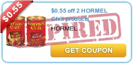 $0.55 off 2 HORMEL Chili products