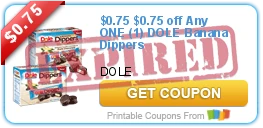 $0.75 off Any ONE (1) DOLE Banana Dippers