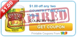 $1.00 off any two COUNTRY TIME Drink Mixes