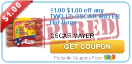 $1.00 off on any TWO (2) OSCAR MAYER Hot Dogs