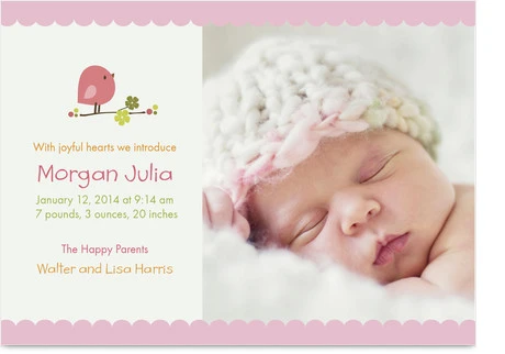 Sample up to 3 Birth Announcements for FREE at Cardstore.com! Use coupon code CAK2963