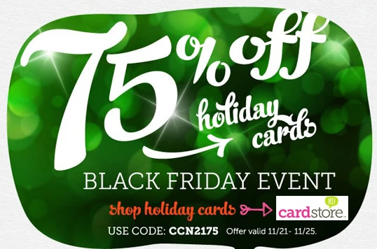 Cardstore 75% off Holiday Cards PLUS Free Shipping!!