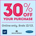 Save 30% Off at Gap, Banana Republic & Old Navy!! Online Sale Only!