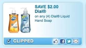 Pay as little as $0.29 for Dial Hand Soap