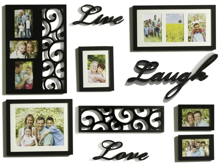 Melannco® 10 Piece Live, Love, Laugh Photo Frame Set just $23 (Reg $40)