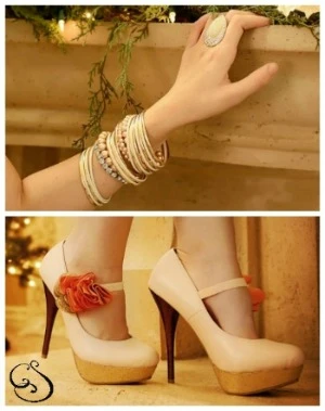 Fashion Friday Deal:18 Stacked Bangles & Cocktail Ring Plus Heels!!