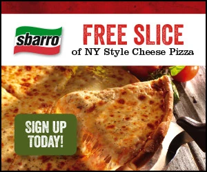 Free Slice from Sbarro!!