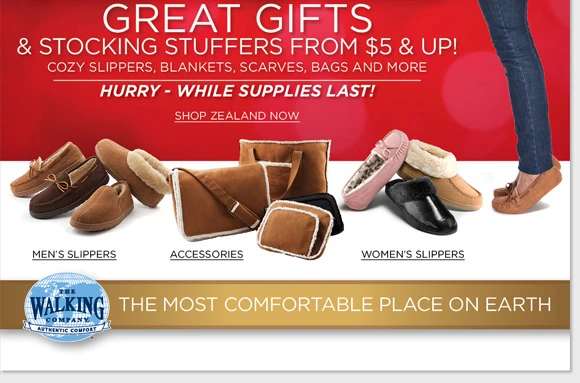 Zealand Cozy Slippers, Blankets, Scarves and More from $5!! Today Only!