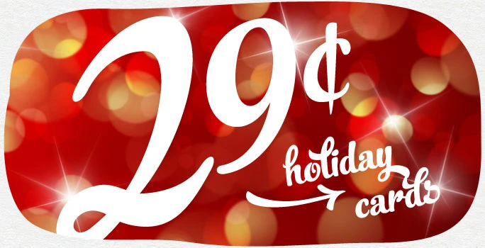 29¢ Holiday Cards + Free Shipping at Cardstore! Today Only!!