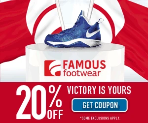 Buy One, Get One 1/2 Off* + Extra 20% Off Your Entire Purchase at Famous Footwear!!