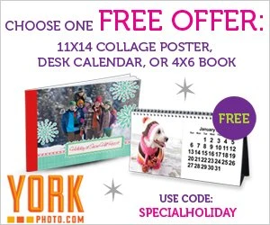 Photo Book, Collage Poster or Desk Calendar for FREE! Plus 40 FREE Prints.
