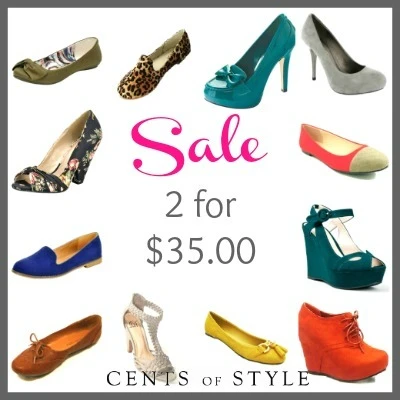 Fashion Friday Deal: 2 Pairs of Shoes for just $35 Shipped!!