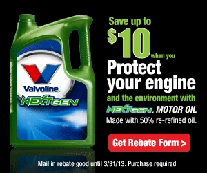 Valvoline NextGen Motor Oil Rebate!! Save up to $10!